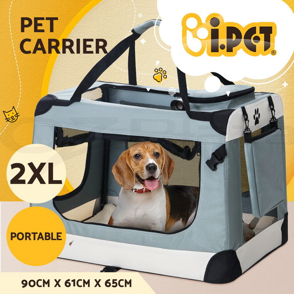 i.Pet Pet Carrier Soft Crate Dog Cat Travel Portable Cage Kennel Foldable 2XL