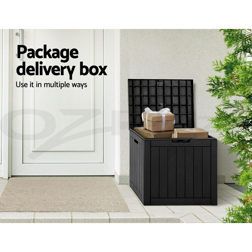 Gardeon Outdoor Storage Box 118L Container Lockable Indoor Garden Toy Tool Shed