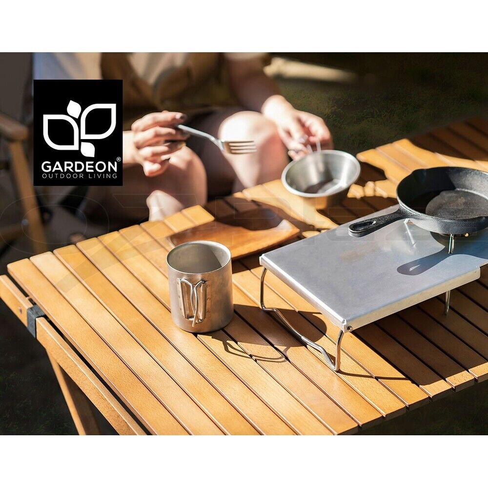 Gardeon Outdoor Furniture Wooden Egg Roll Picnic Table Camping Desk 90cm