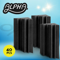 Alpha Acoustic Foam 40pcs Corner Bass Trap Sound Absorption Proofing Treatment