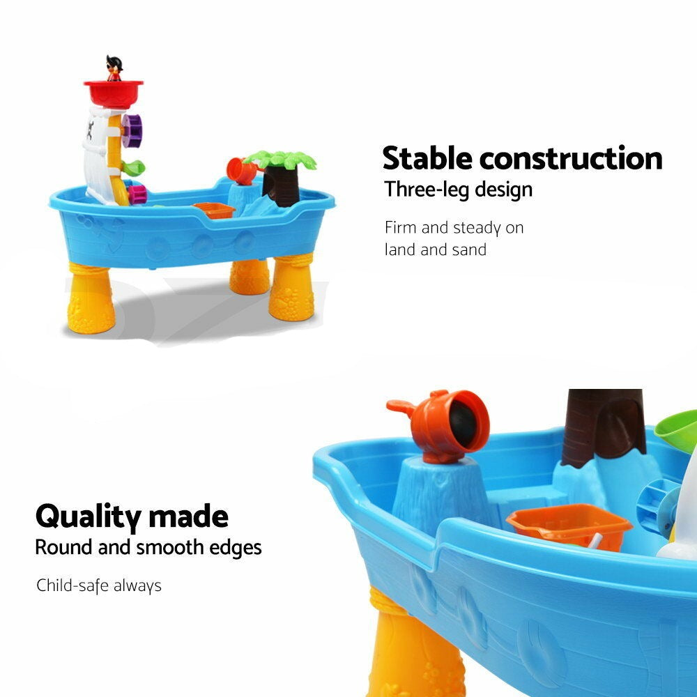 Keezi Kids Sandpit Pretend Play Set Sand Water Table Outdoor Beach Toy Children