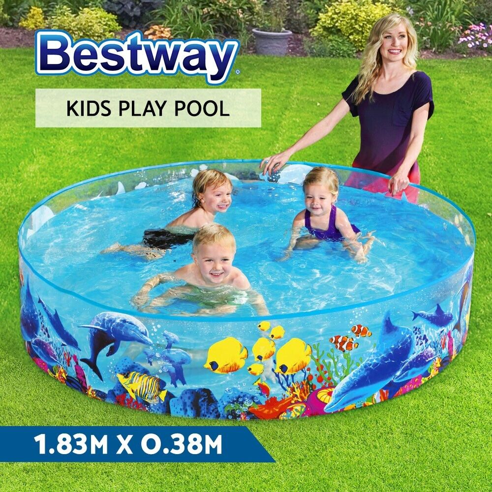 Bestway Kids Pool 183x38cm Round Above Ground Rigid Swimming Pools Undersea 946L