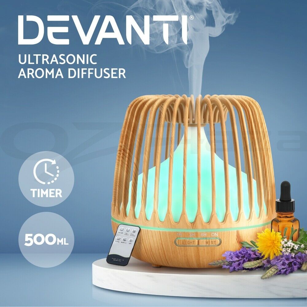 Devanti Aroma Diffuser Aromatherapy Remote 500ml