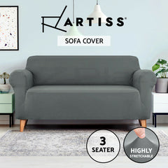 Artiss Sofa Cover Couch Covers 3 Seater Slipcovers Set Stretch Grey