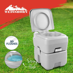 Weisshorn 20L Portable Camping Toilet Outdoor Flush Potty Boating