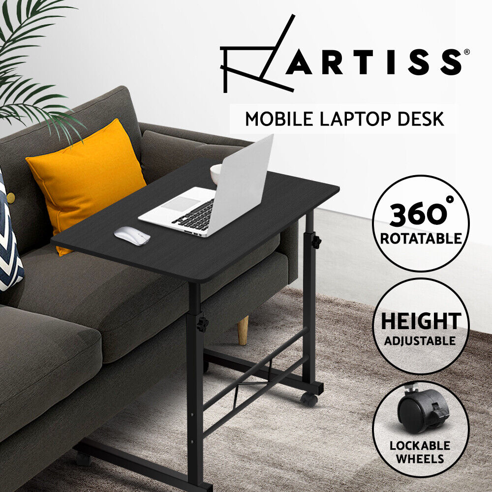 Artiss Laptop Desk Table Adjustable 60CM Black