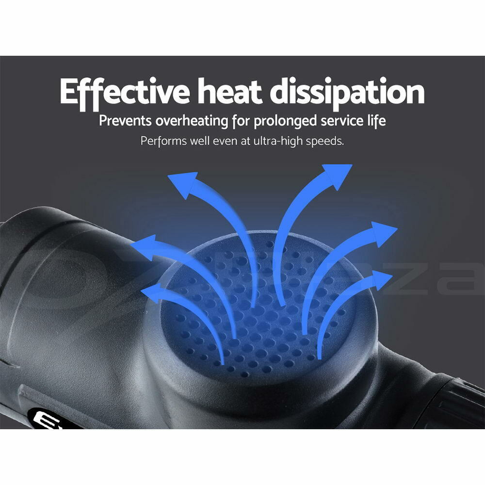 Everfit Massage Gun 30 Speed 6 Heads Vibration Muscle Massager Chargeable Black