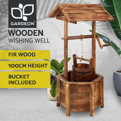 Gardeon Garden Decor Outdoor Ornament Wooden Wishing Well