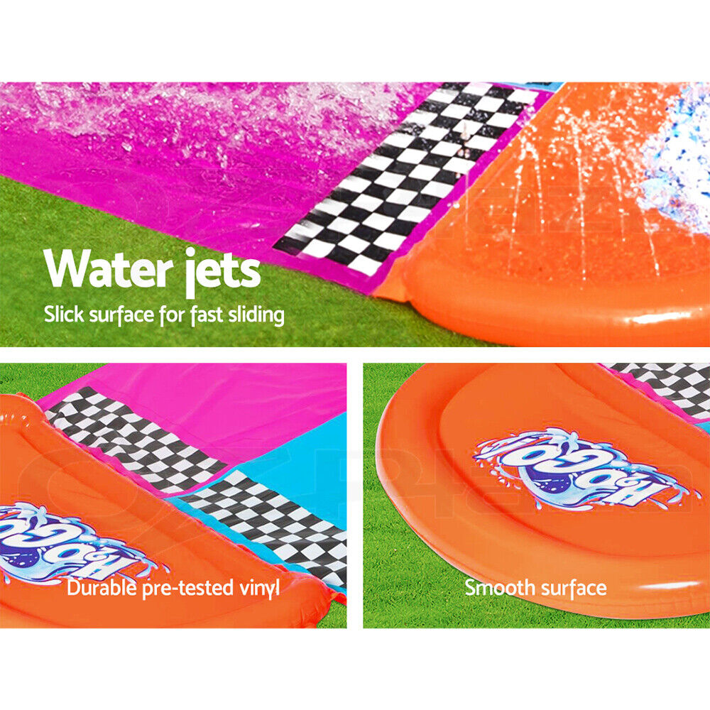 Bestway Water Slide Slip Kids 488cm Dual Slides Splash Pad