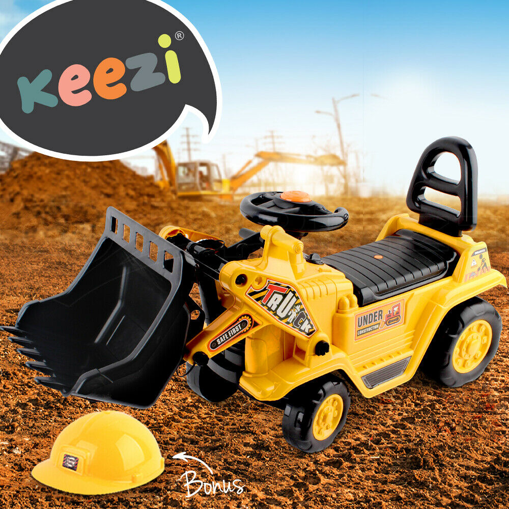 Keezi Ride On Car Toys Kids Excavator Bulldozer Sandpit Digger Car Pretend Play