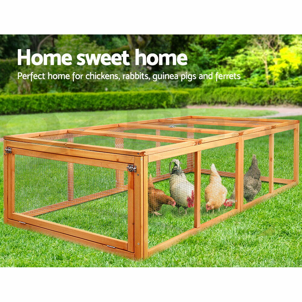 i.Pet Chicken Coop Rabbit Hutch 180cm Extra Large Wooden Chicken House Run XL Hen Cage