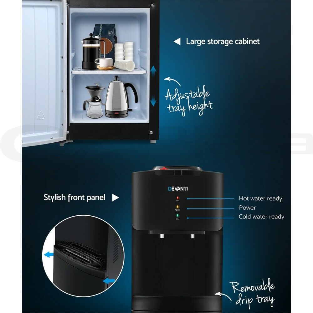 Devanti Water Cooler Dispenser Stand 22L Bottle Black