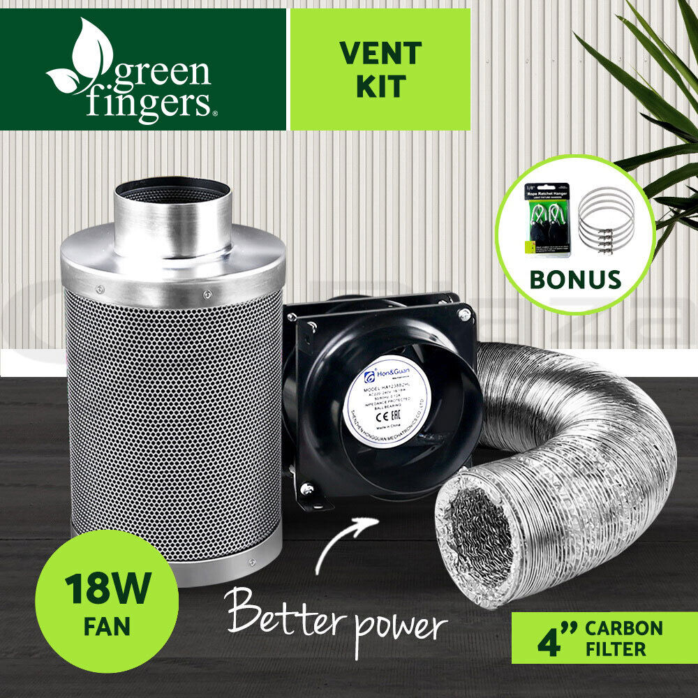 Greenfingers 4"Ventilation Kit Fan Hydroponics Grow Tent Kit Carbon Filter Duct,Greenfingers 4"Ventilation Kit Fan Hydroponics Grow Tent Kit Carbon Filter Duct