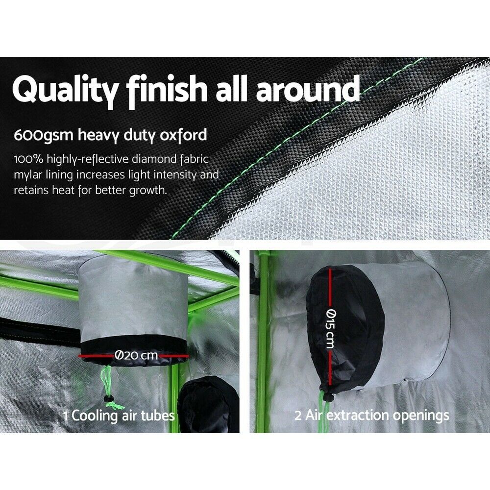 Greenfingers Grow Tent 70x70x160CM 1680D Hydroponics Kit Indoor Plant Room System