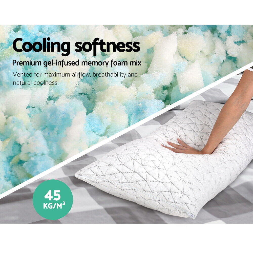 Giselle Bedding Memory Foam Pillow King Size Twin Pack