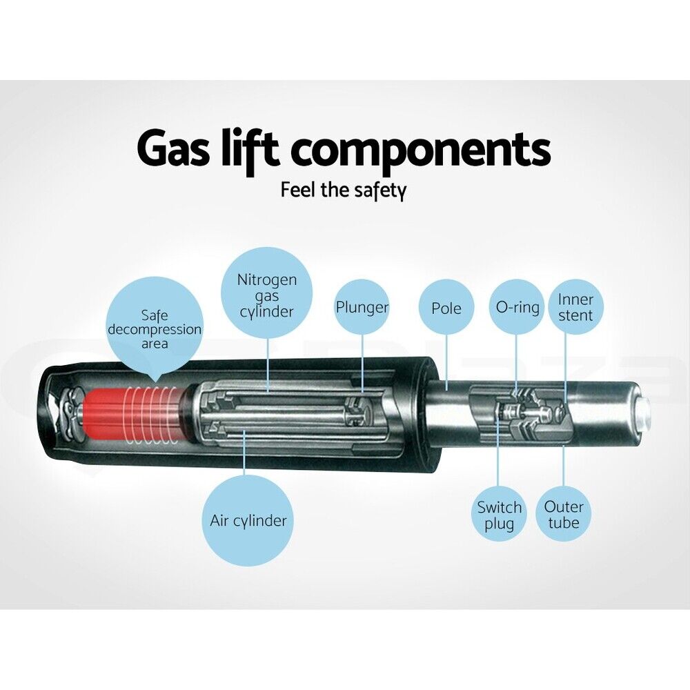 Artiss Bar Table Gas Lift Round Black