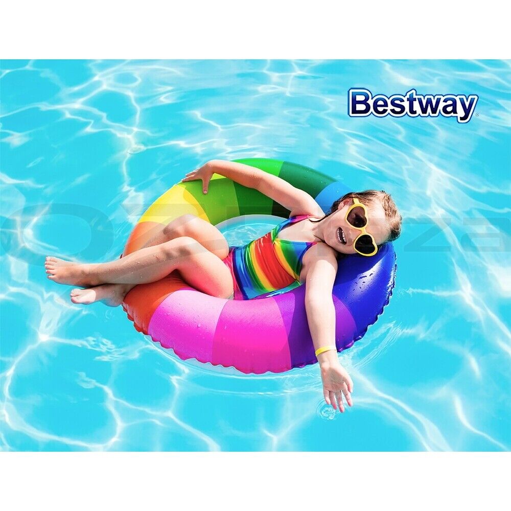 Bestway Kids Pool 140x140x114cm Inflatable Swimming w/ Canopy Play Pools 265L