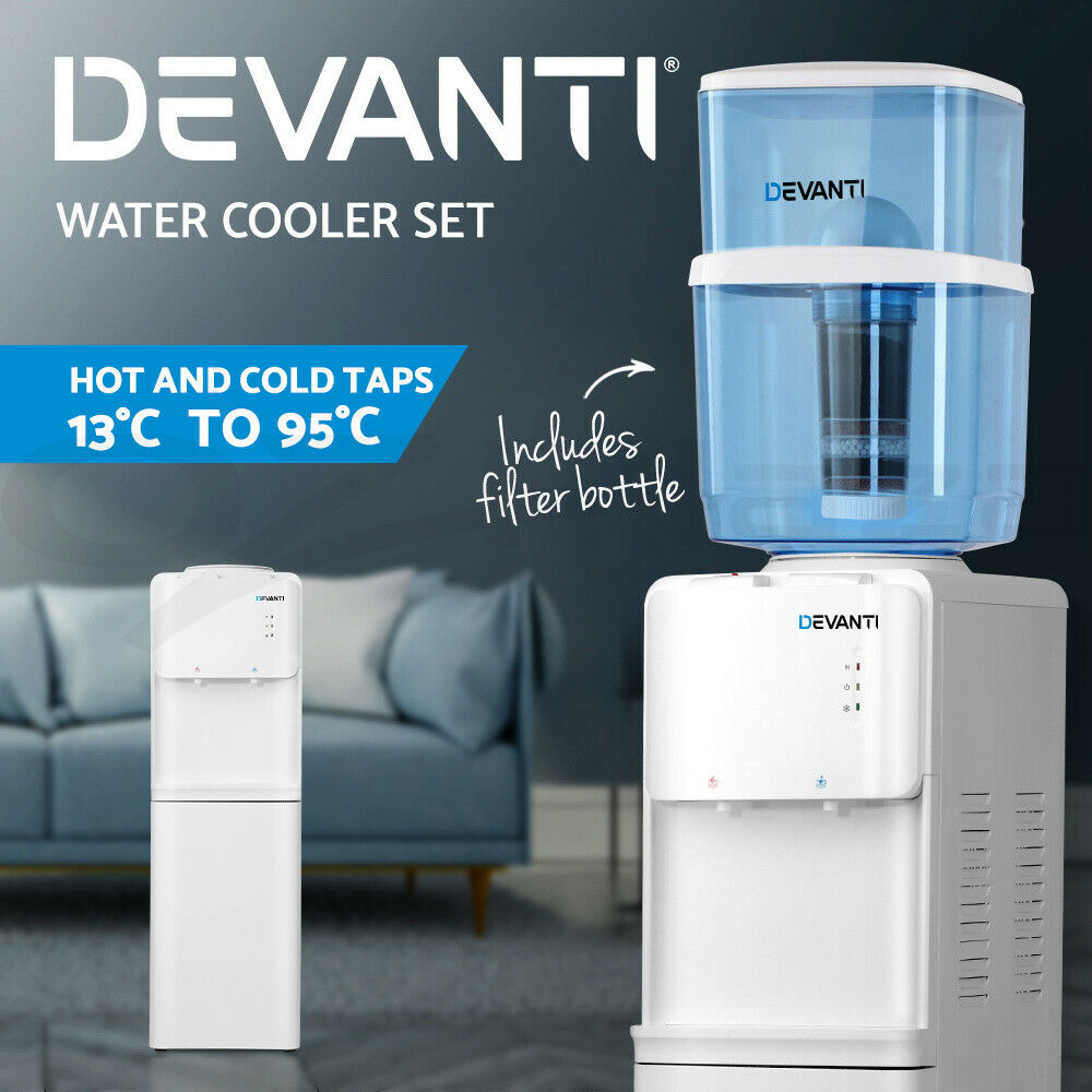 Devanti Water Cooler Dispenser Stand 22L Bottle White