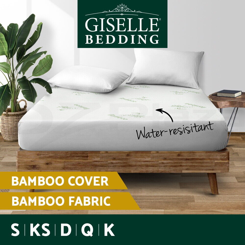 Giselle Bedding Mattress Protector Bamboo Queen