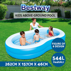 Bestway Kids Pool 262x157x46cm Inflatable Above Ground Swimming Pools 544L