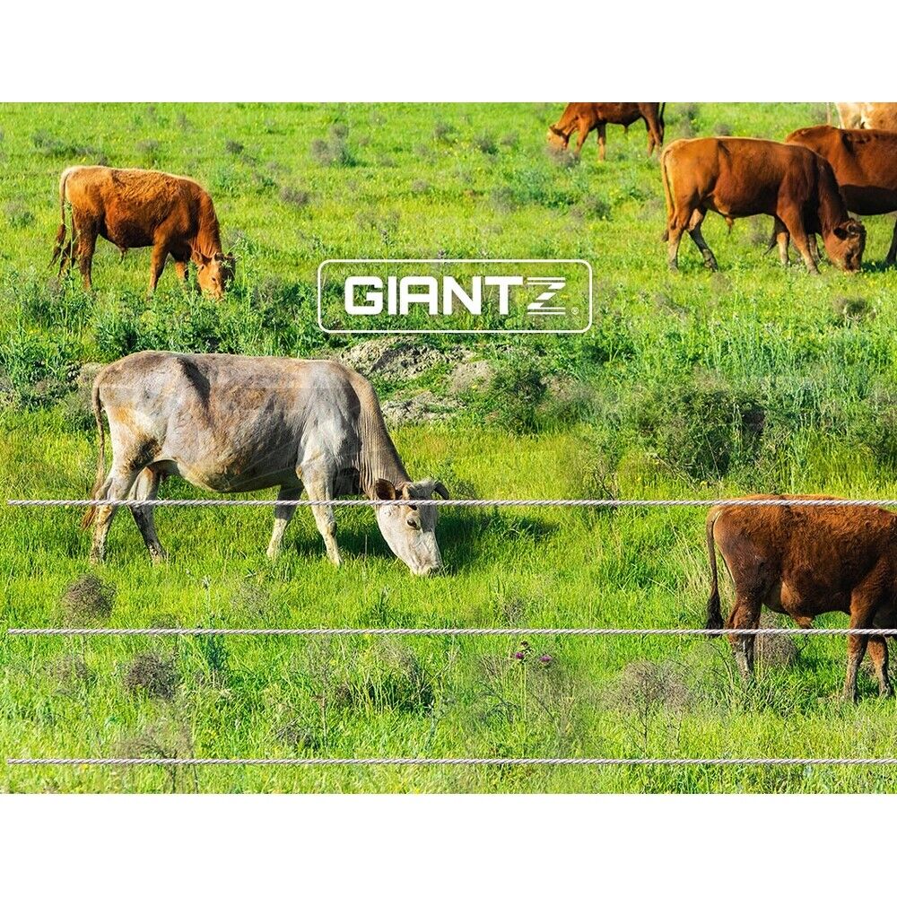 Giantz Fence Energiser 15KM Solar Powered 0.8J Electric