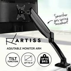 Artiss Monitor Arm Gas Spring Desk Mount Screen Holder