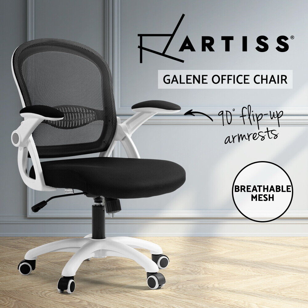 Artiss Office Chair Mesh Computer Desk Chairs Work Study Gaming Mid Back Black