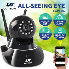 UL-tech 1080P Wireless IP Camera Security WIFI Cam Black