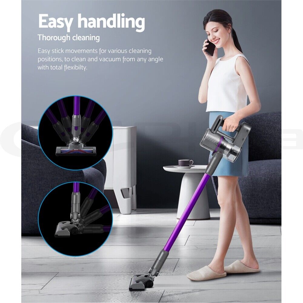 Devanti Handheld Vacuum Cleaner Bagless Cordless 120W Purple