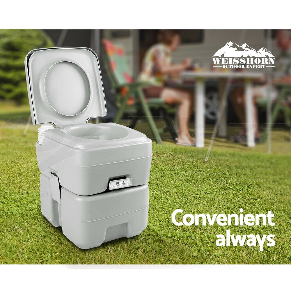 Weisshorn 20L Portable Camping Toilet Outdoor Flush Potty Boating