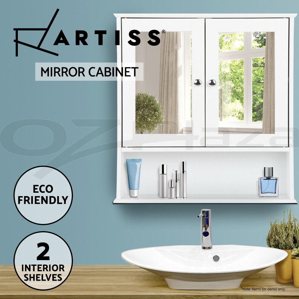 Artiss Bathroom Cabinet Mirror Storage Furniture Tallboy Toilet Cupboard Wall