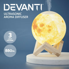 Devanti Aroma Diffuser Aromatherapy Moon Lamp 880ml