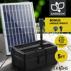 Gardeon Solar Pond Pump with Filter Box 5FT