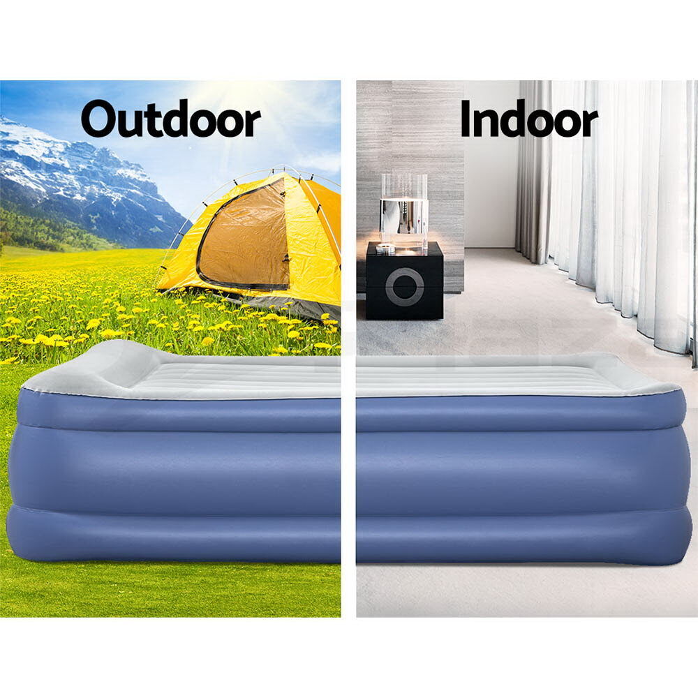 Bestway Air Bed Queen Size Mattress 56cm Premium Inflatable Built-in Pump Beds