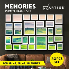 Artiss Photo Frames Art Holder 30PCS 8x10" 5x7" 4x6" 3.5x5" White