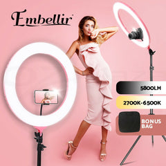 Embellir Ring Light 19" Tripod Stand Pink