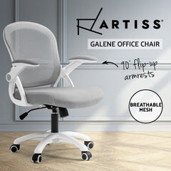 Artiss Office Chair Mesh Computer Desk Chairs Mid Back Work Home Study Grey