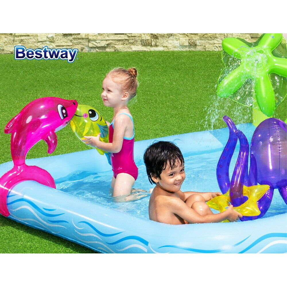 Bestway Kids Pool 239x206x86cm Inflatable Above Ground Swimming Play Pools 308L