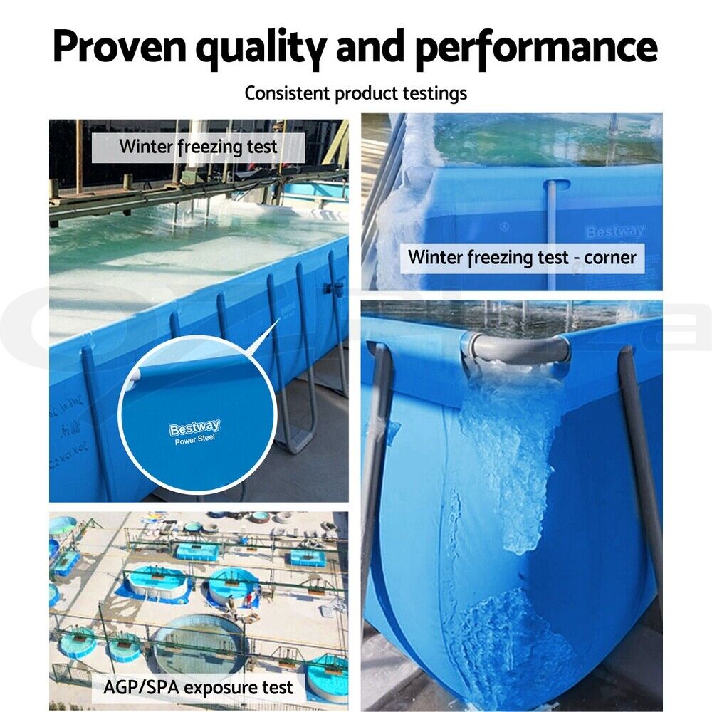 Bestway Swimming Pool 221x150x43cm Steel Frame Above Ground Pools 1200L