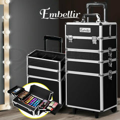 Embellir 7 in 1 Portable Cosmetic Beauty Make-Up Trolley - Black