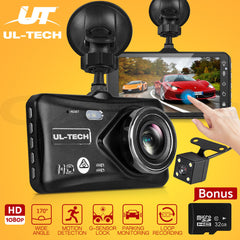 UL-tech Dash Camera 1080P 4" Front Rear View,UL-tech Dash Camera 1080P 4" Front Rear View Cam Car DVR Reverse Recorder 32GB