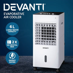 Devanti Evaporative Air Cooler Conditioner 6L