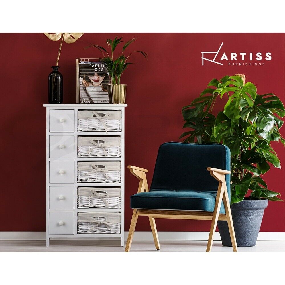 Artiss 5 Chest of Drawers with 5 Baskets - MAY