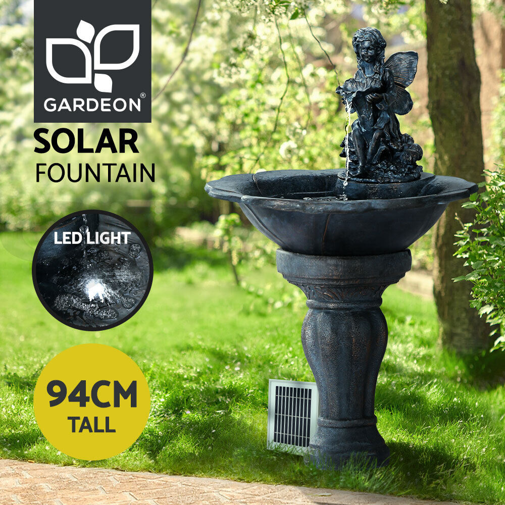 Gardeon Solar Water Feature with LED Lights Angel 94cm