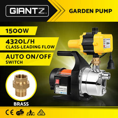 Giantz Garden Water Pump High Pressure 1500W Tank Rain Farm Irrigation House