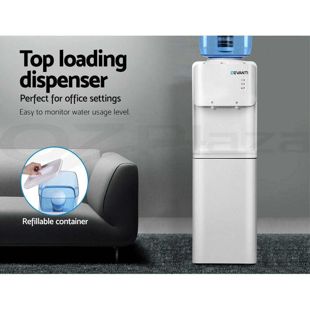 Devanti Water Cooler Dispenser Stand 22L Bottle White