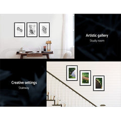 Artiss Photo Frames Black A3 Picture Painting Holder Set Home Decor 3PCS 12x17in