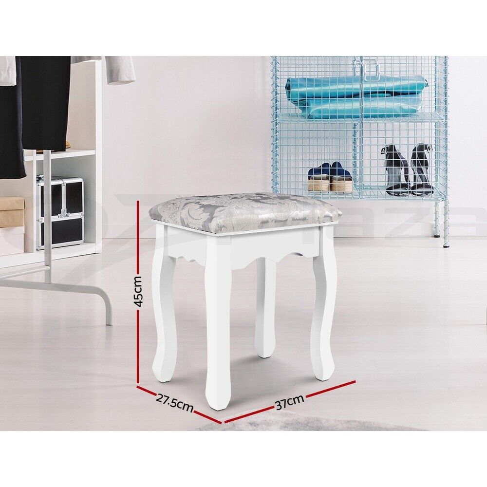 Artiss Dressing Table Stool Velvet White