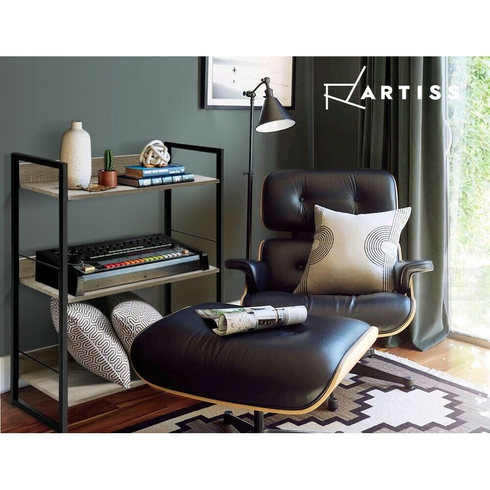 Artiss Bookshelf 3 Tiers - NOE Black and Oak