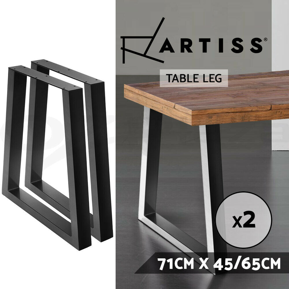 Artiss Metal Table Legs DIY Trapezoid 45X65CM Set of 2